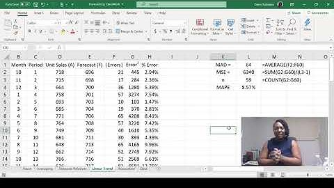 Forecast Accuracy in Excel