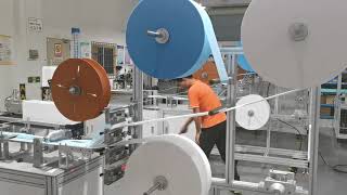 10 mins test run video 3 ply mask machine outer earloop