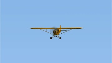 PIPER J3-CUB landing FSX