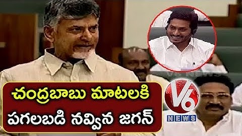 CM YS Jagan Laughs Over Chandrababu Comments In AP Assembly | V6 News