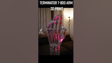 Terminator T-800 Arm 3D Print #3dprint #terminator #3dprinting #shorts #arm #3dprinted