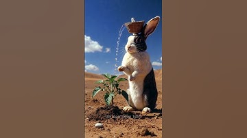 See how a rabbit saved the potato plant… #ai #rabbit #potato #tree