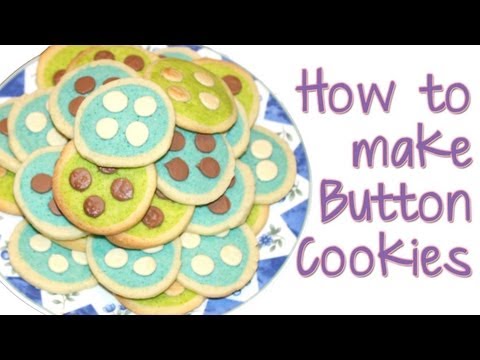 Baked Button Cookies Made With Refrigerator Cookie Dough