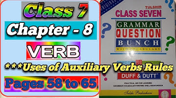 Class 7 Chapter 8 Verb || Duff and dutt Page 58 to 65 solution@ChandiSirTutorTime