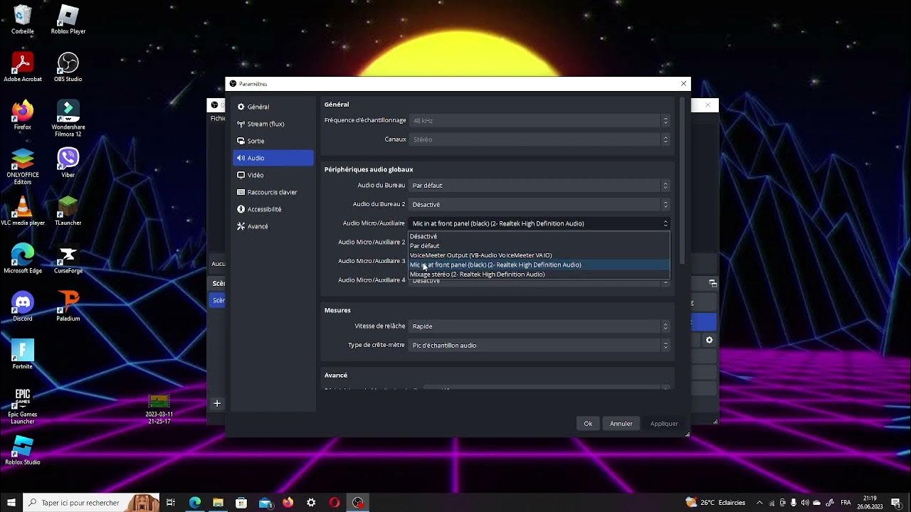 Tuto comment activer son micro sur OBS YouTube