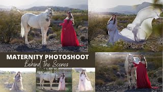 Maternity Photo Session Outdoors Natural Light Portrait Photography With Horse