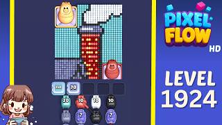 Pixel Flow Level 1924 Solution Walkthrough
