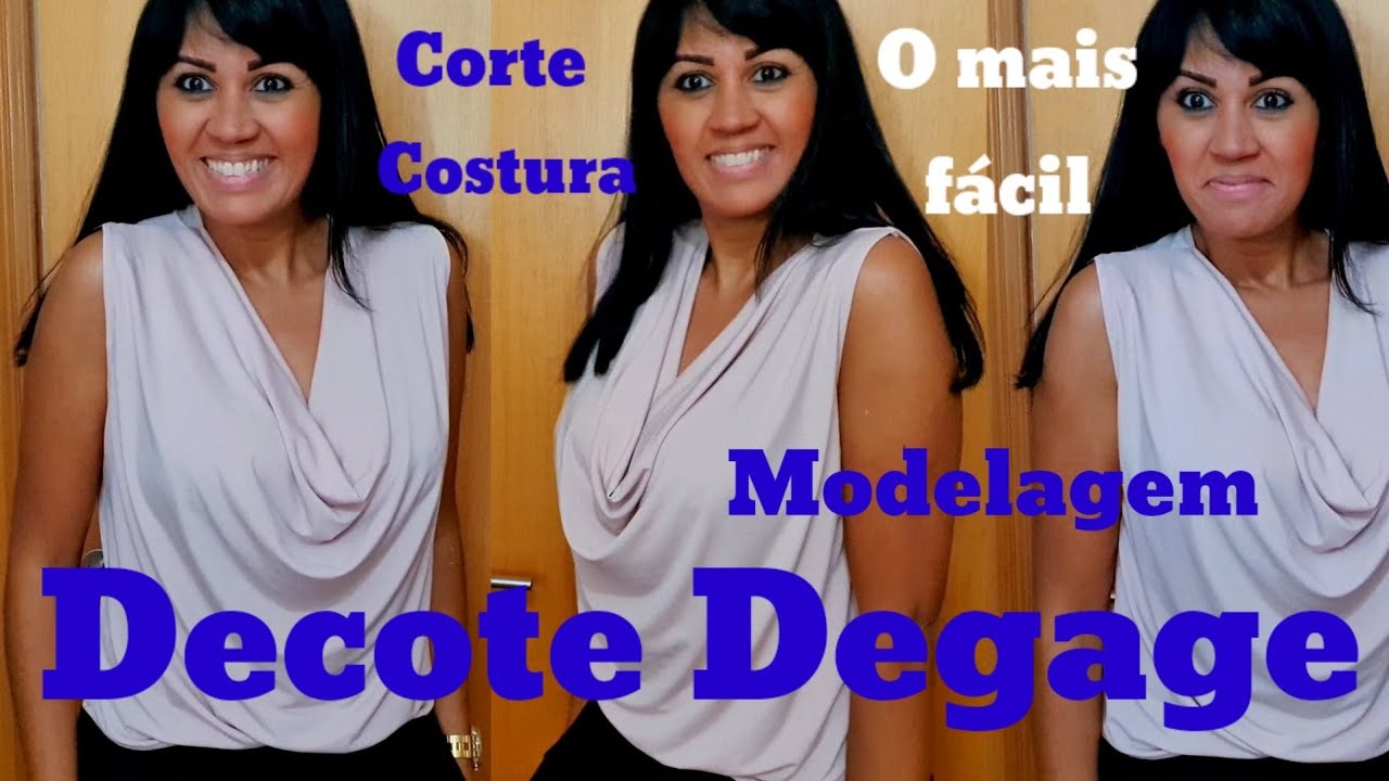 ✅️DIY Como fazer Decote Degage Drapeado_Costura passo a passo para iniciantes Gisleide Novelo