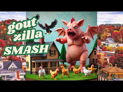 Goutzilla TORTURES Sweet Little Chicken Hovel DSPig Eats It