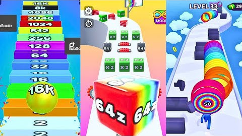 Jelly Run 2048 🍬 [16z ➜ 128z | Z Series] vs Layer Man Run vs Number Ball 3D Merge Master 💥