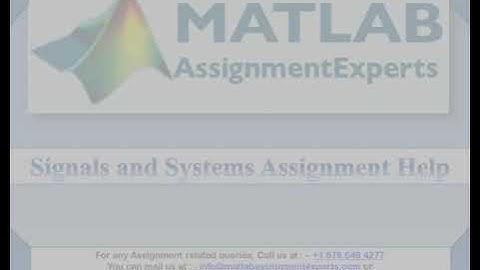 Signals and Systems Assignment Help