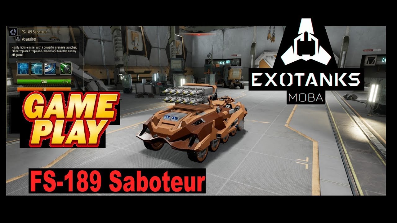 ExoTanks MOBA ▶ Gameplay 💥  Tank FS-189 Saboteur (FS-189 Диверсант)