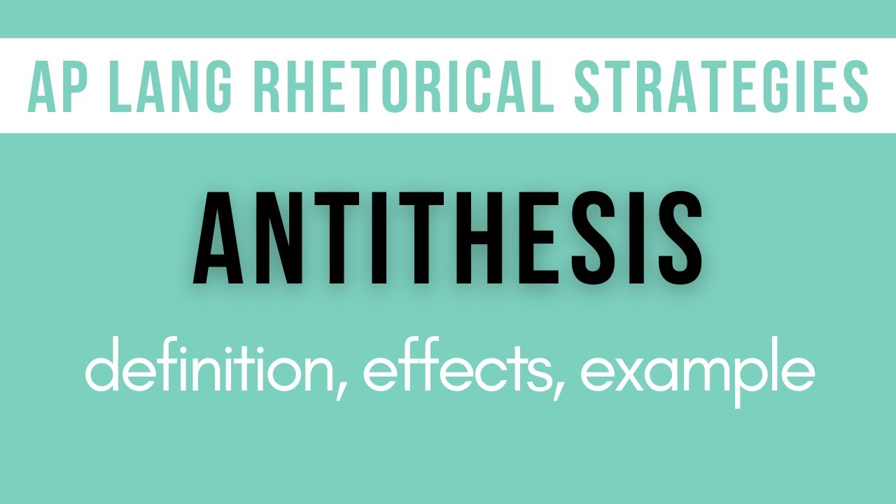 antithesis examples and explanations