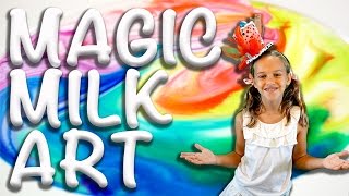 How to make Magic Milk Art / Science using milk, soap and food coloring!