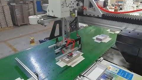 Old Feeder Gluing Machine Upgrade, ADD-on rigid box positioning machine, robotic arm box positioning