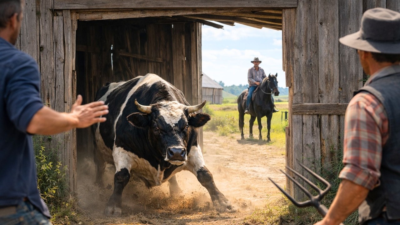 Fazendeiro viúvo vê uma VACA PROTEGENDO algo no celeiro…então ele faz isso...