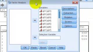 exploratory factor analysis in SPSS example 01