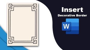 How insert decorative border to a Word document
