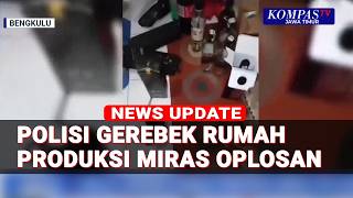 Detik-Detik Polisi Gerebek Rumah Produksi Miras Oplosan di Bengkulu, Sejumlah Barang Bukti Disita!