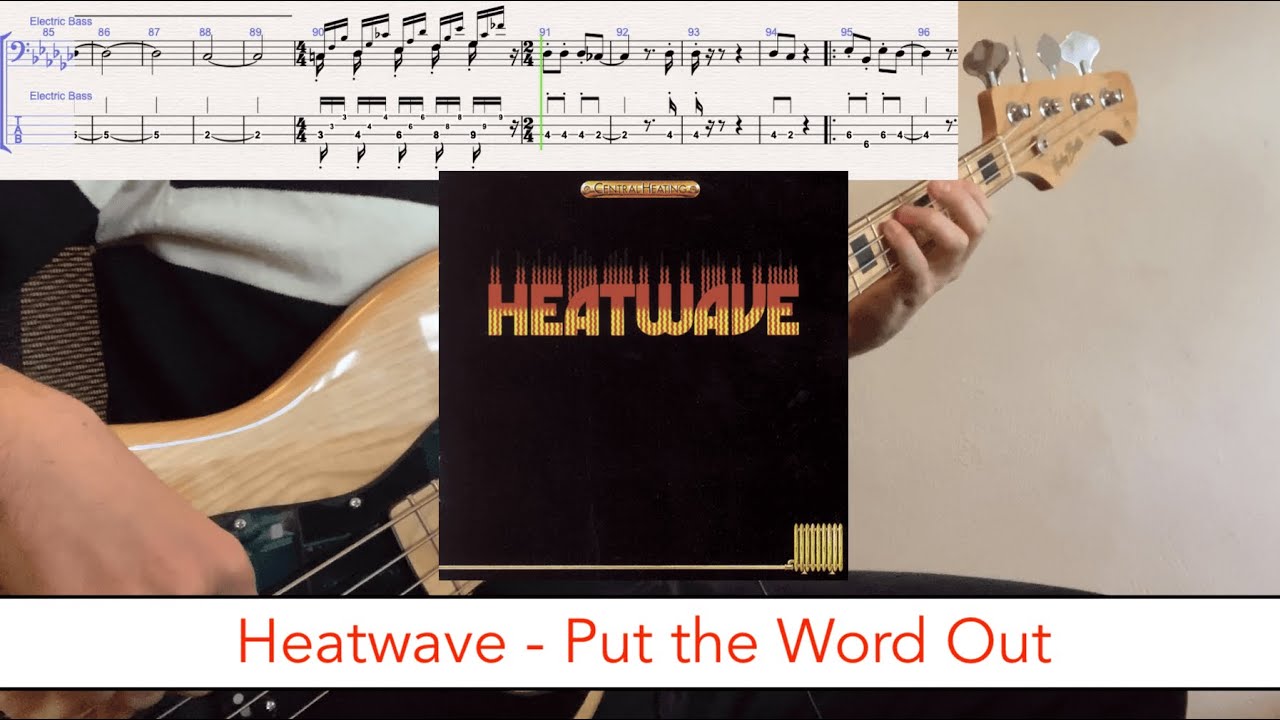 Heatwave - Put the Word Out // bass playalong w/tabs (1978 - funk/disco)