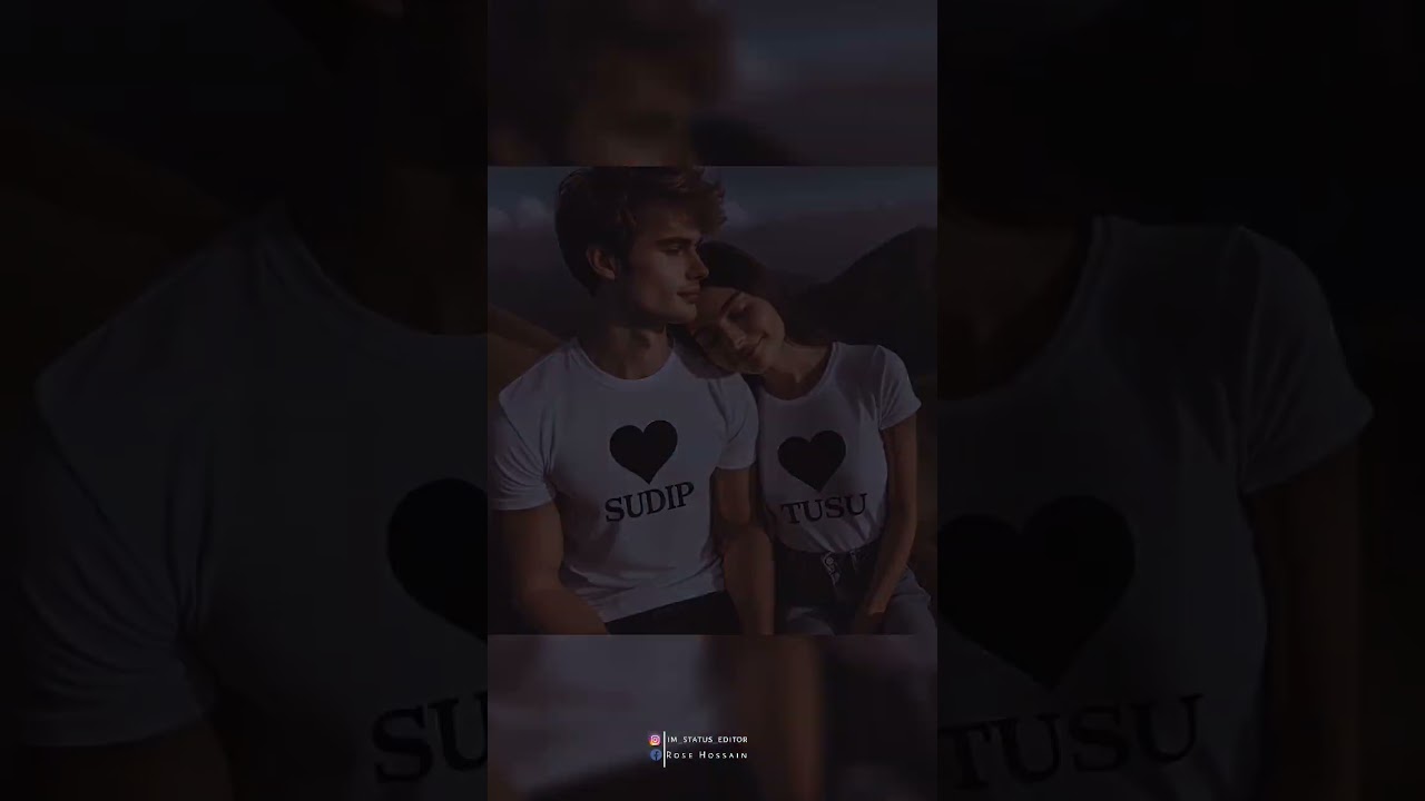 Instagram Viral Couple Name Video | Viral Girl Boy T Shirt Name Video Editing Sudip & Tusu