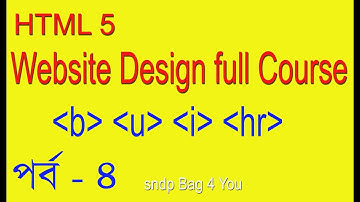 HTML5  BANGLA TUTORIAL FULL COURSE (WEB SITE DESIGN)