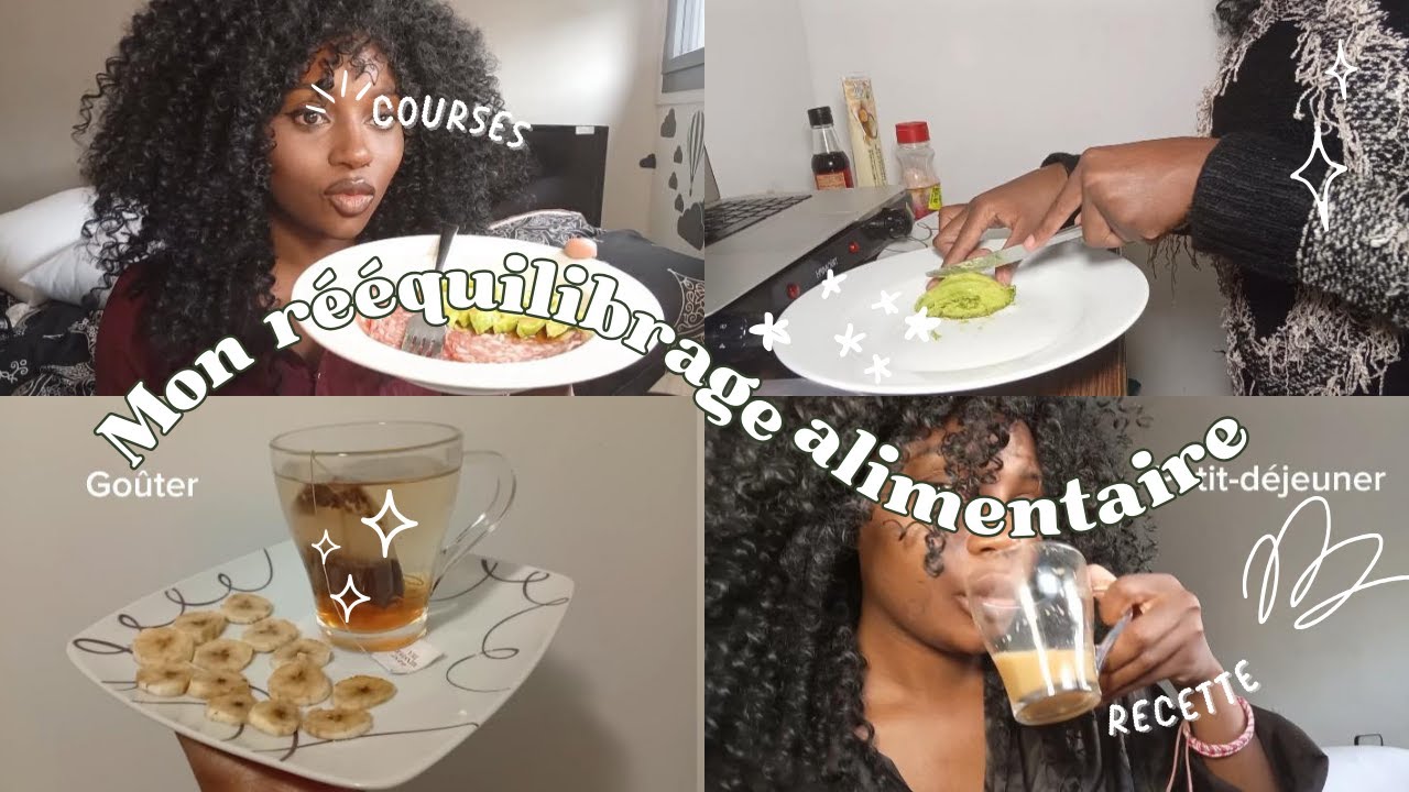 Rééquilibrage alimentaire 🥗 | Mes courses + ce que je mange dans la journée