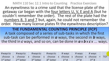Counting: License Plate
