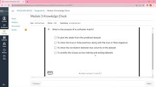 AWS Academy Machine Learning -- Module 3 Knowledge Check