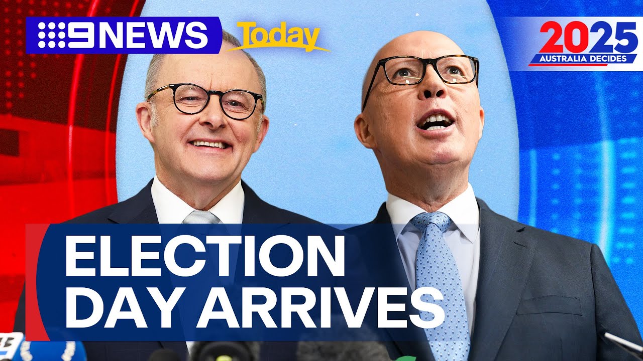 2025 Federal Election Day arrives, with Australians casting their votes | 9 News Australia