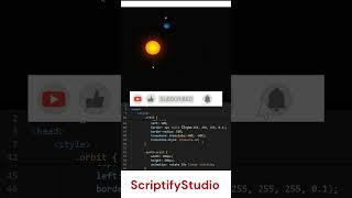 Earth Orbiting the Sun 🌞🌍 | Pure HTML CSS JS #coding #ytshorts #shorts #trending #python #viral