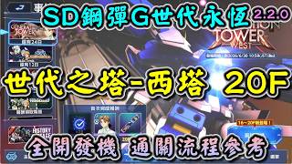 【SD鋼彈 G世代 永恆】世代之塔 西塔(WEST TOWER) 20F 全開發機 通關流程參考 2.2.0版