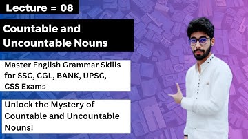 Countable & Uncountable nouns | English Grammar | For SSC,CGL,BANK,UPSC,CSS