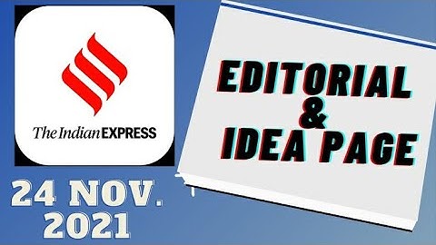 24th November 2021 | Gargi Classes Indian Express Editorial Analysis/Discussion