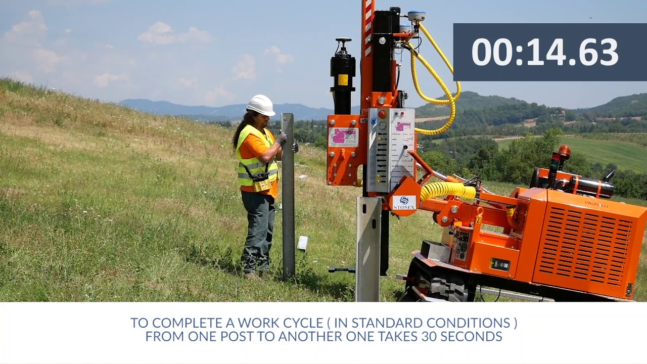 STX Automated pile driving system for solar farm pile installation