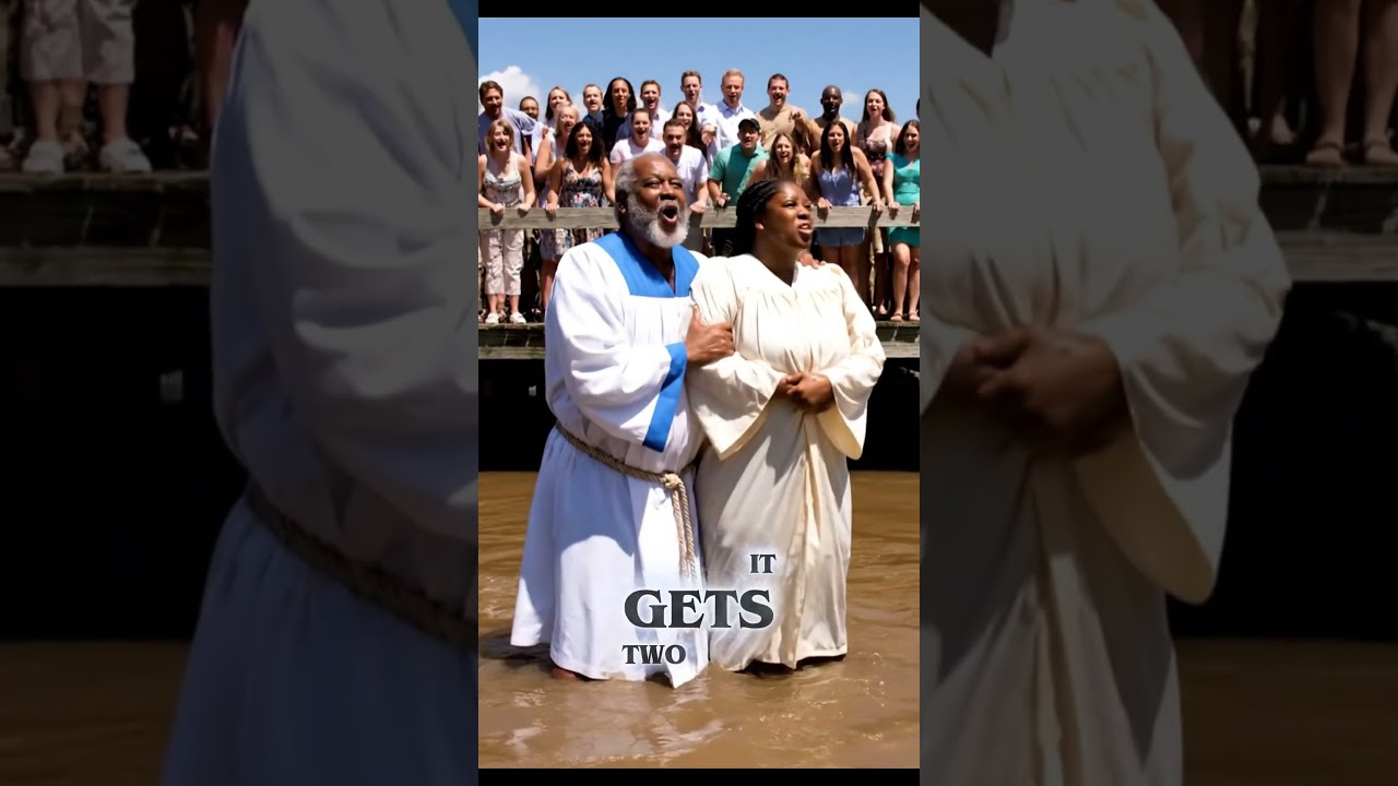 Крещение в реке пошло не по плану: шокирующее падение запечатлено на камеру.