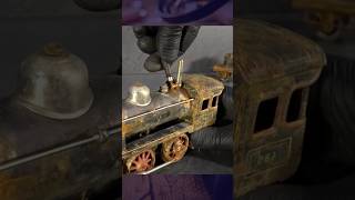 Restoring an Old Rusty Train 🔨 #restoration #rust #removal #satisfying #metal #deep cleaning