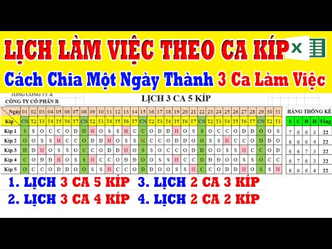 Video: Cách Lập Lịch Ca Làm Việc