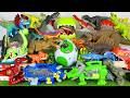 Unboxing Review ASMR Jurassic World Toys Colorful Dinosaur T-rex Spinosaurus Triceratops Trucks Mosa