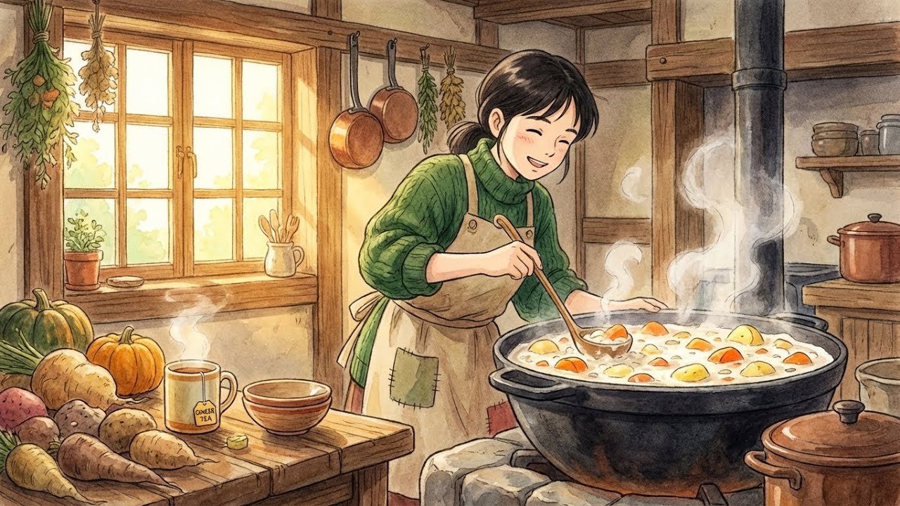 A cozy Day in my Home | 02 hours | Cozy Moments | Ghibli Style Video