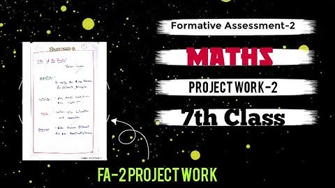 7th class FA-2 Maths Project Work-2 2023-24💯✍️