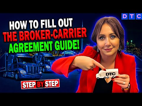 How to fill out broker-carrier agreement live example! How to finish initial set up with broker?