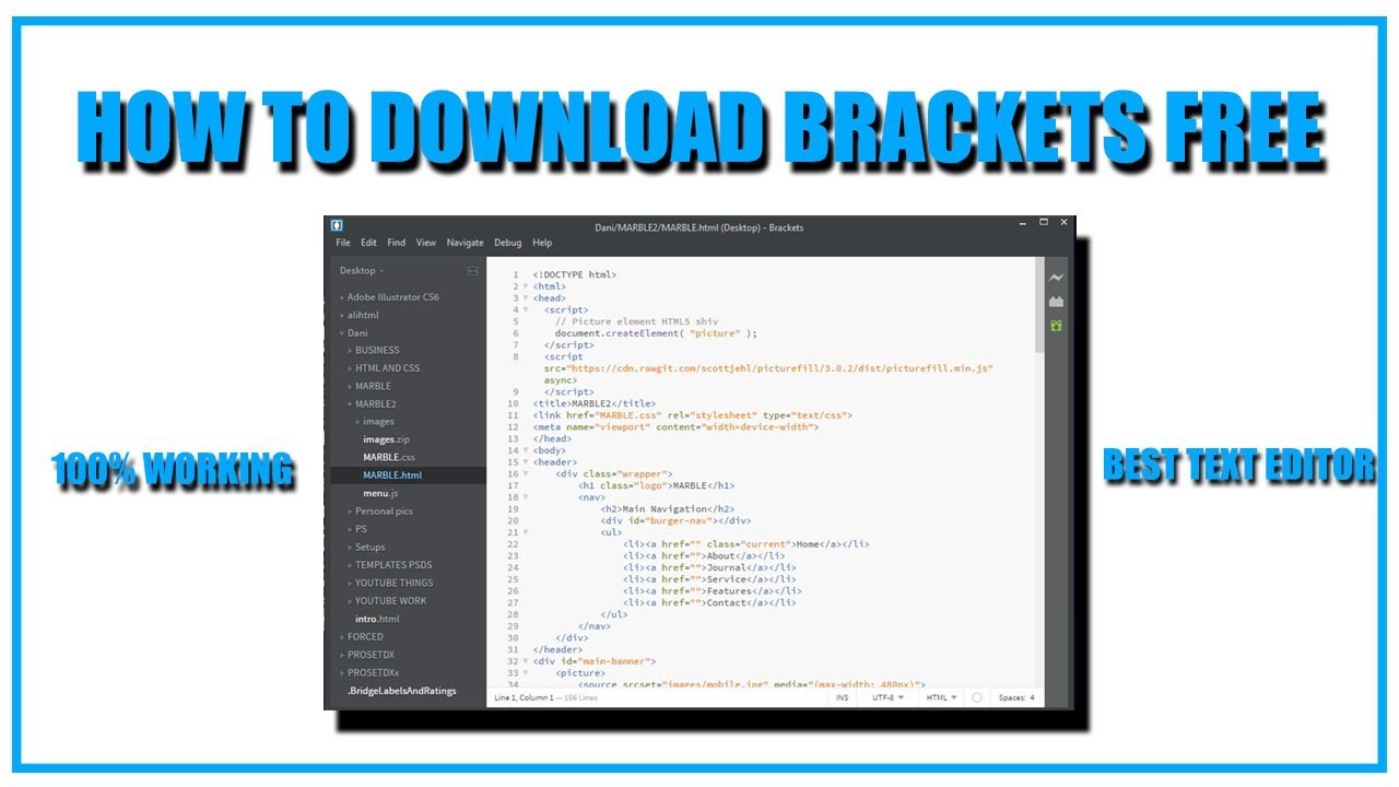 brackets editor download for pc