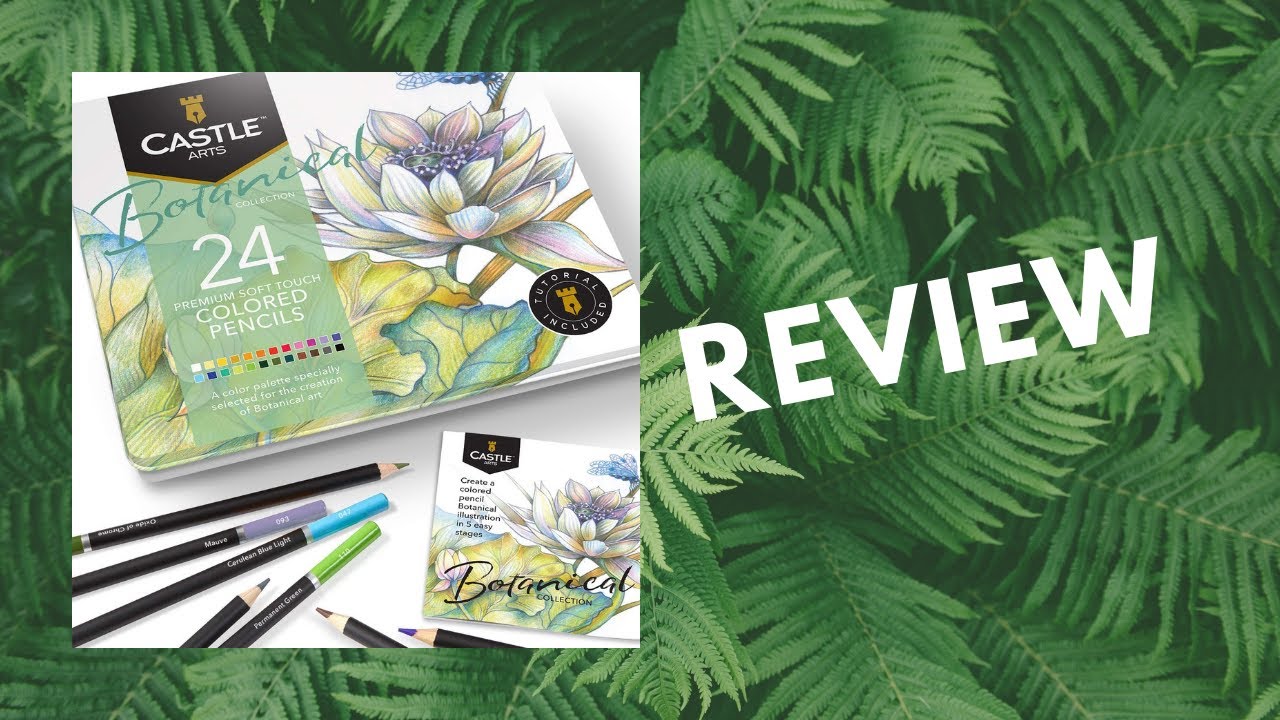 Castle Art Supplies Floral/Botanical Themed Watercolor Pencils Set