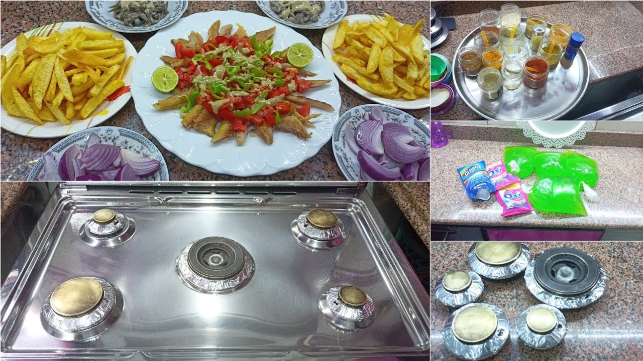 روتين تشجيعى 🌿 تنضيف عميق للمطبخ 🌱 وتنضيف الشفاط بالزيت 🤫والنتيجة؟؟؟