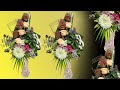 Bouquet making ideas, How to make flower Bouquet With a vase | New Design Flower Bouquet