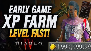 Diablo 4 Fast SOLO EARLY Game XP Farm! AFTER PATCH! Fast MAX Level! Farm Gold And Legendary LOOT!