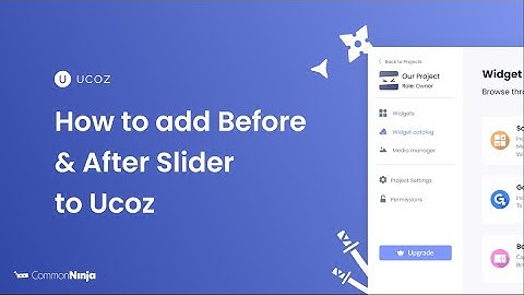 How to add a Before & After Slider to Ucoz