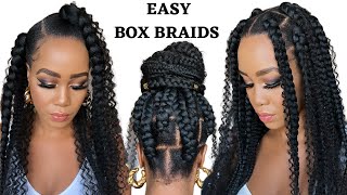 🔥CAN&#39;T GRIP BOX BRAIDS? Try this beginner Friendly step by step / 🚫NO RUBBER BAND / Tupo1