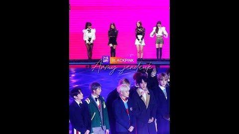 BTS reaction on Blackpink entry on Sbs gayo daejun 2017 💜 #bts #iu #blackpink #bangpink #shortvideo